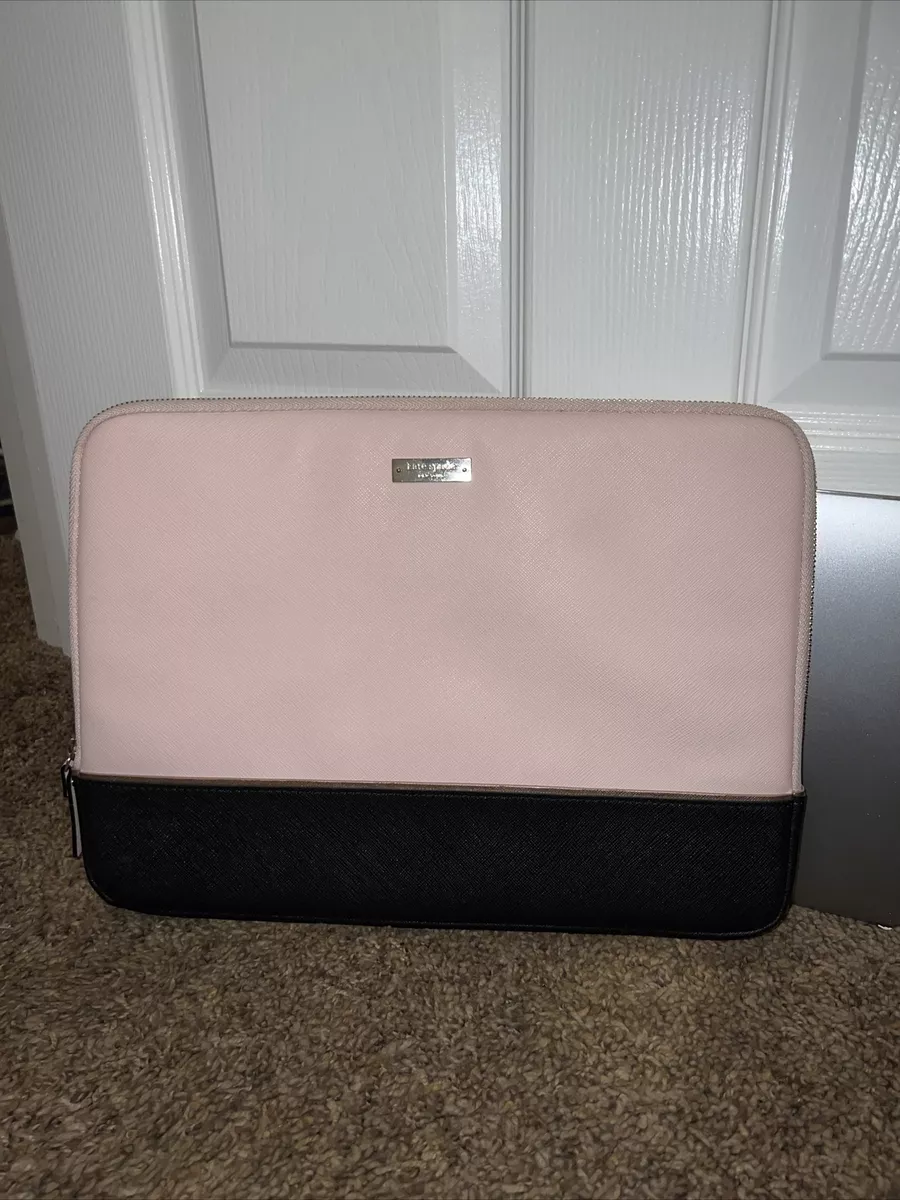 Kate spade Black & Pink Padded Laptop Case Zip Computer Sleeve