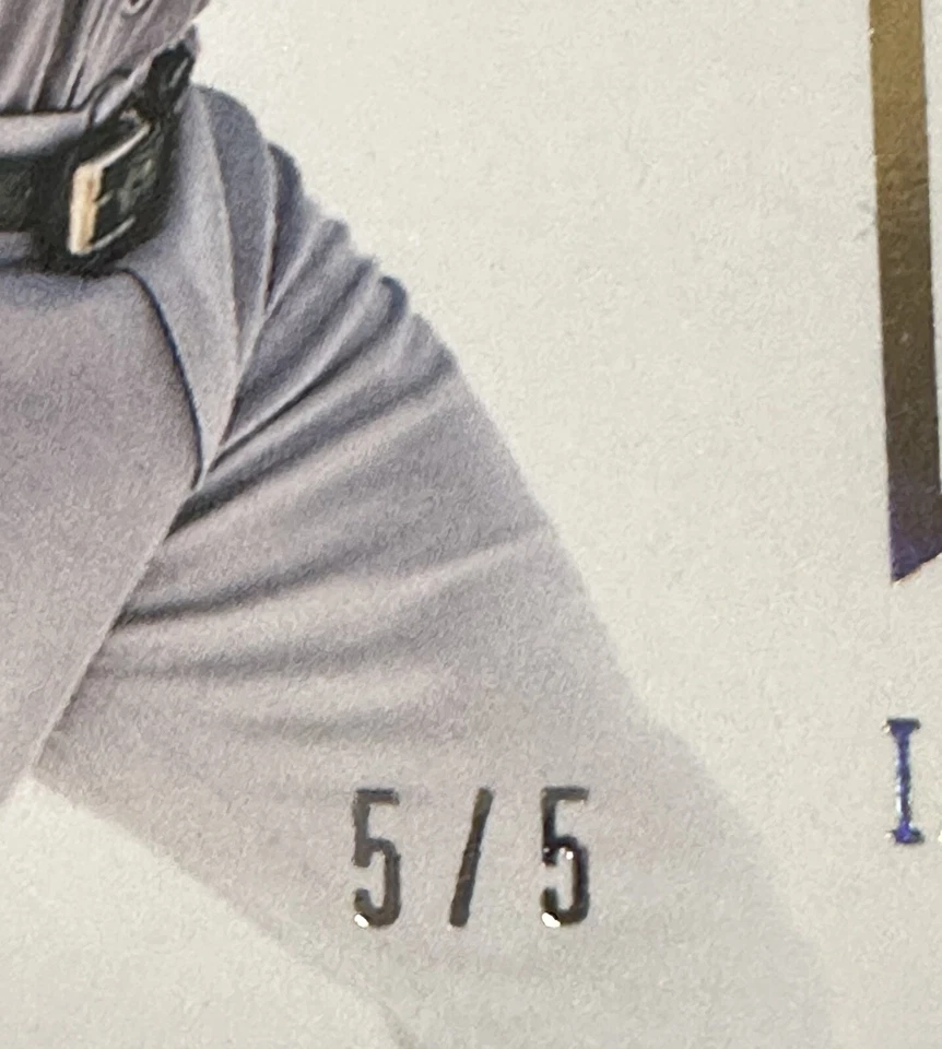 2015 Panini Immaculate YOENIS CESPEDES Holo Triple Patch Auto Holo #5/5 A’s - Image 3 of 4