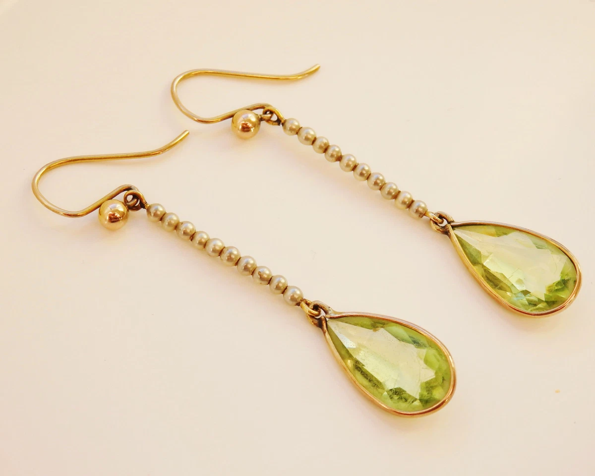 9ct gold store peridot earrings