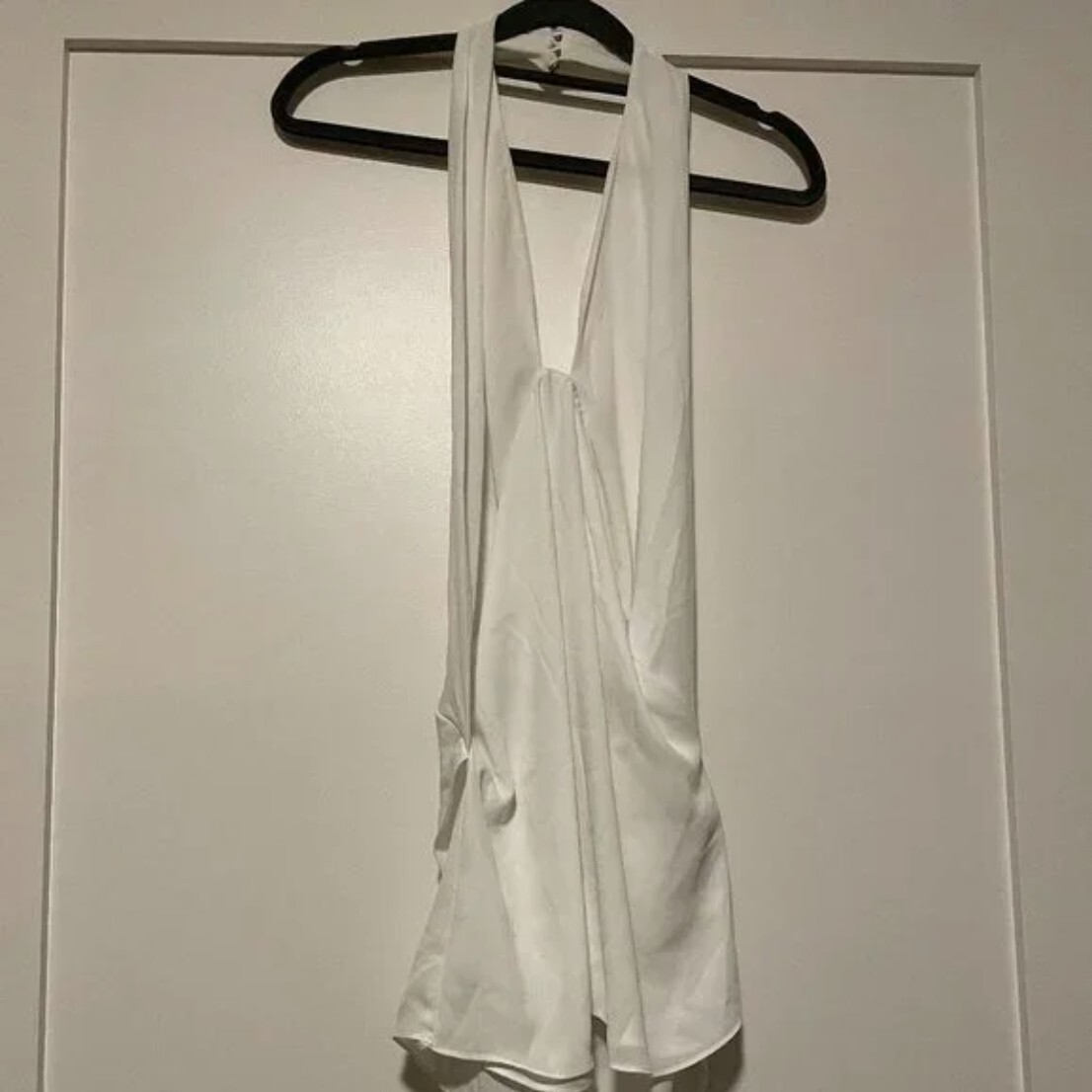 Zara Basic White Back less Halter neck top - Size… - image 3