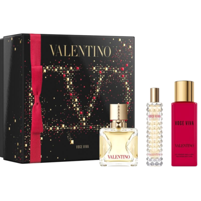 Valentino Voce Viva EDP 50ml Spray + 15ml Spray + Body Lotion 3 Pc