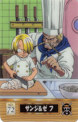 One Piece Trading Card Gumi No.72 Sanji / Zeff Bandai Gummy Card