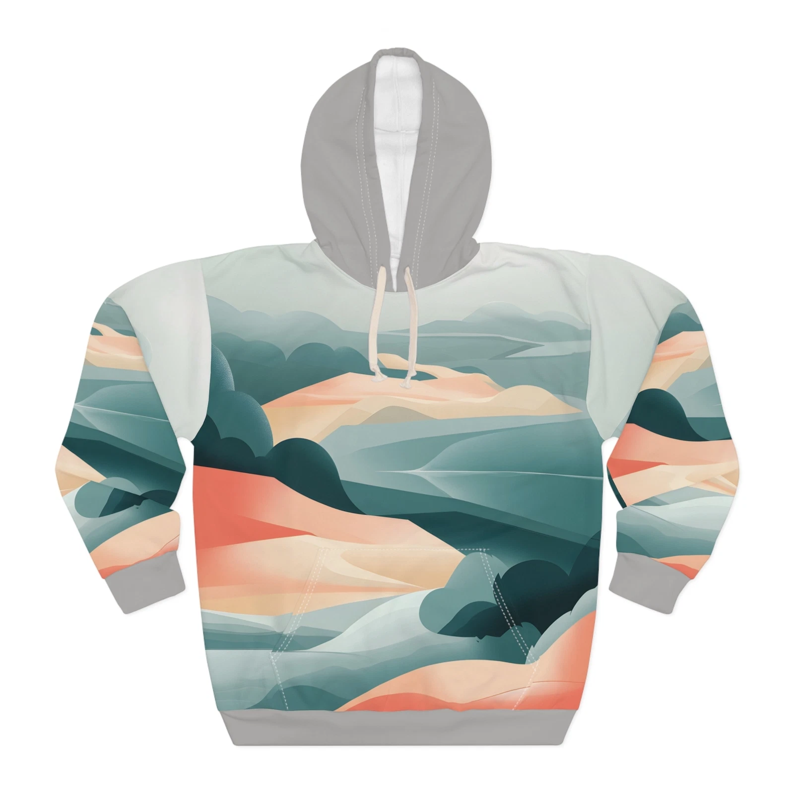 All Over Print Hoodie Fogline Embrace Outdoor Travel Apparel for Adventurers
