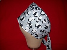 Men/Women Surgical Scrub Cap Lined Panda Bears 100 Cotton