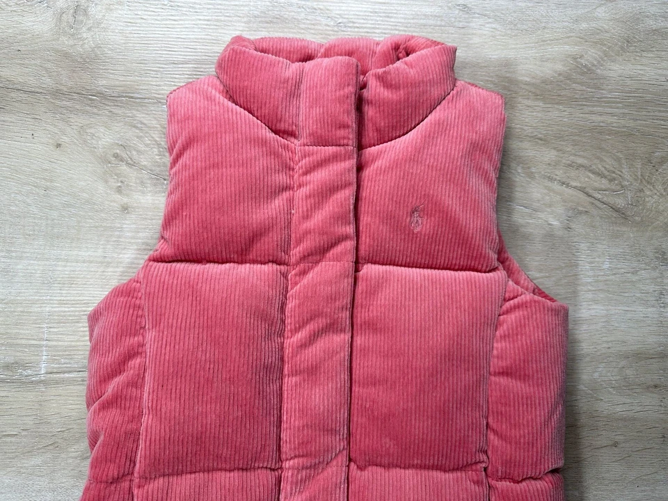 Colete Polo Ralph Lauren Feminino Rosa 5 Veludo Elástico Novo sem etiquetas - Imagem 3 de 4