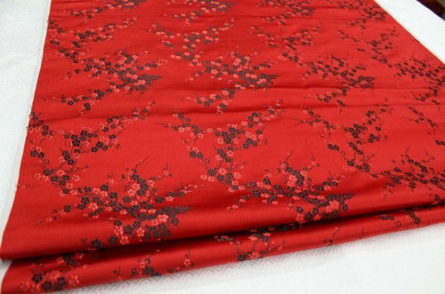 Faux Silk Brocade(Plum Flora blossom)Jacquard Damask Kimono Fabric Material*Bu4 - Picture 40 of 54