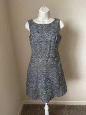 The Limited Women’s Black & White Metallic Sleeveleess Fit & Flare Mini Dress 4