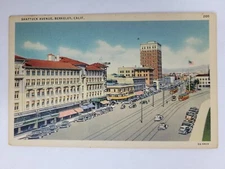 Shattuck Avenue,  Berkley,  California.  Vintage Linen Postcard