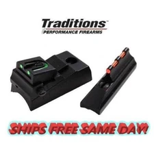 Traditions Williams Aluminum Fiber Optic Sight Set for Straight Barrels # A1582