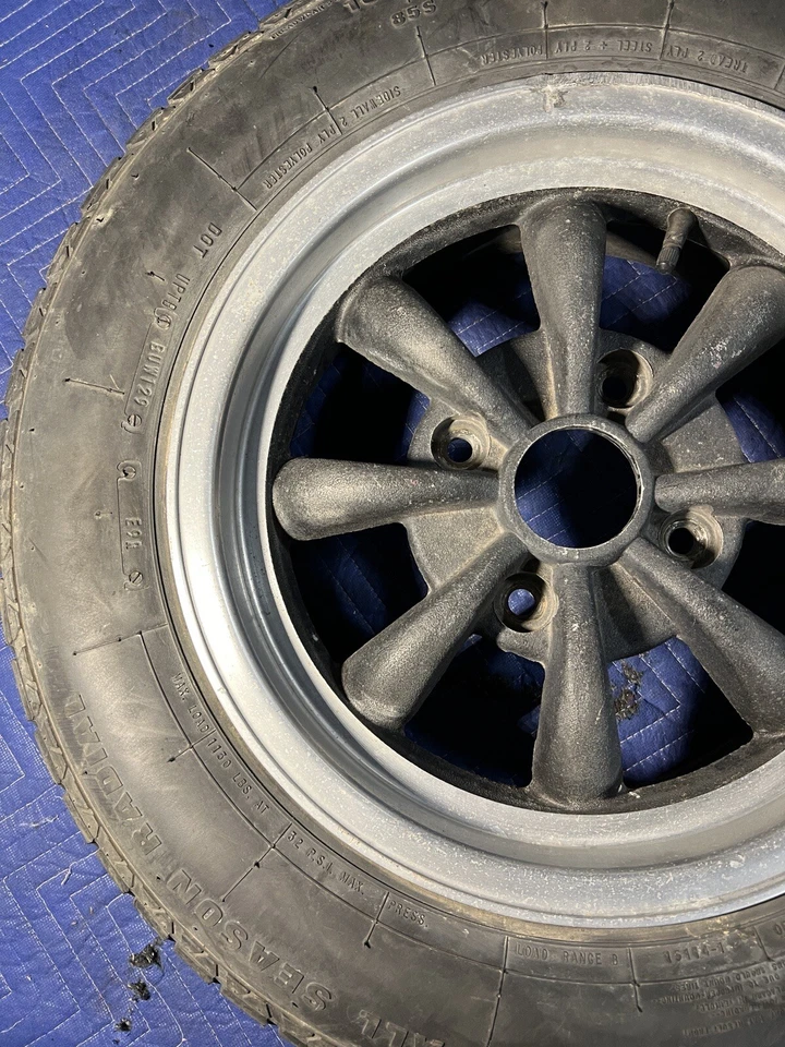 Llanta Porsche Karmann Ghia VW EMPI Mag genuina vintage 911 rueda 15x6 4x130 #3388E Foto 2 de 4