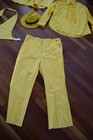 The Mask Jim Carrey Cosplay Costume Yellow Halloween Suit Mask Sz L Hat Tie Pant — photo 7