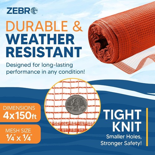 Durable Fire Retardant Safety Netting 5.6' x 150' for Scaffolding and Fencing - Picture 8 of 9