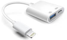 Lightning to USB 3.0 Camera Adapter MFi Certified, Fast Transfer Charging