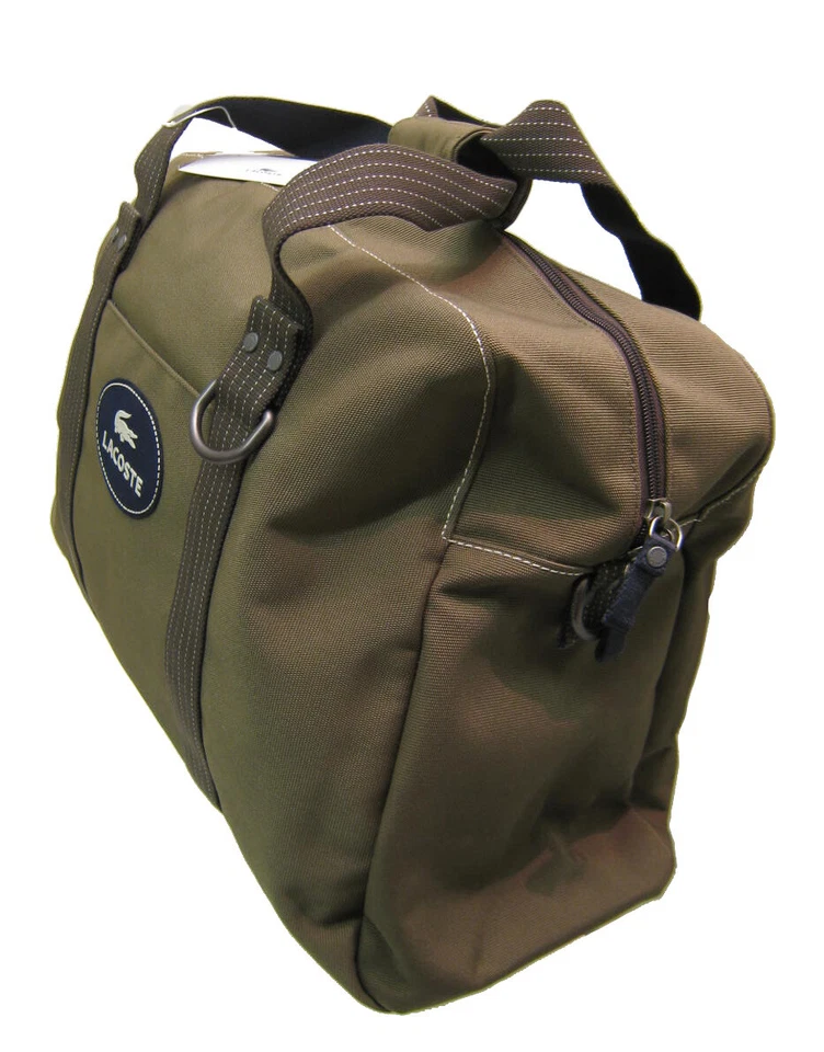 LACOSTE HOLDALL BAG Weekender Vintage M20 On the Go 7 Olive Green NEW — 第 3/3 张图片