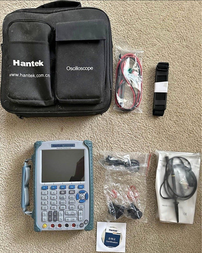Hantek DSO1102B Handheld Portable Oscilloscope with Accessories & Carrying Case