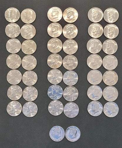 Kennedy Half Dollar NIFC set 1987PD, 2002-2020DP, 2024-2025DP 44 coins (set 35)