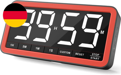 VOCOO Extra Große Digitale Zeitschaltuhr: 19,8 Cm Led-Bildschirm, Starker Magnet