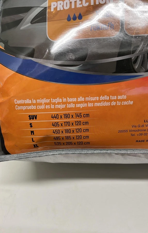 Lampa Meteo-Max 2 Copriauto con Protezione Antigrandine - Grigio, 180 x 190 x... - Immagine 4 di 4