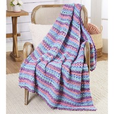 Herrschners  Speckle Me Cozy Throw Crochet Kit