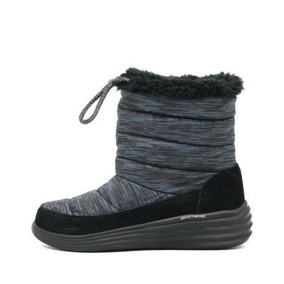 Skechers Damen 48790 Stiefel schwarz/grau Synthetik Winter Winterstiefel EU 38.5
