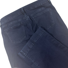 NYDJ Denim Trouser Jeans Womens 14 Wide Leg Stretch Dark Wash High Rise MTEN737T