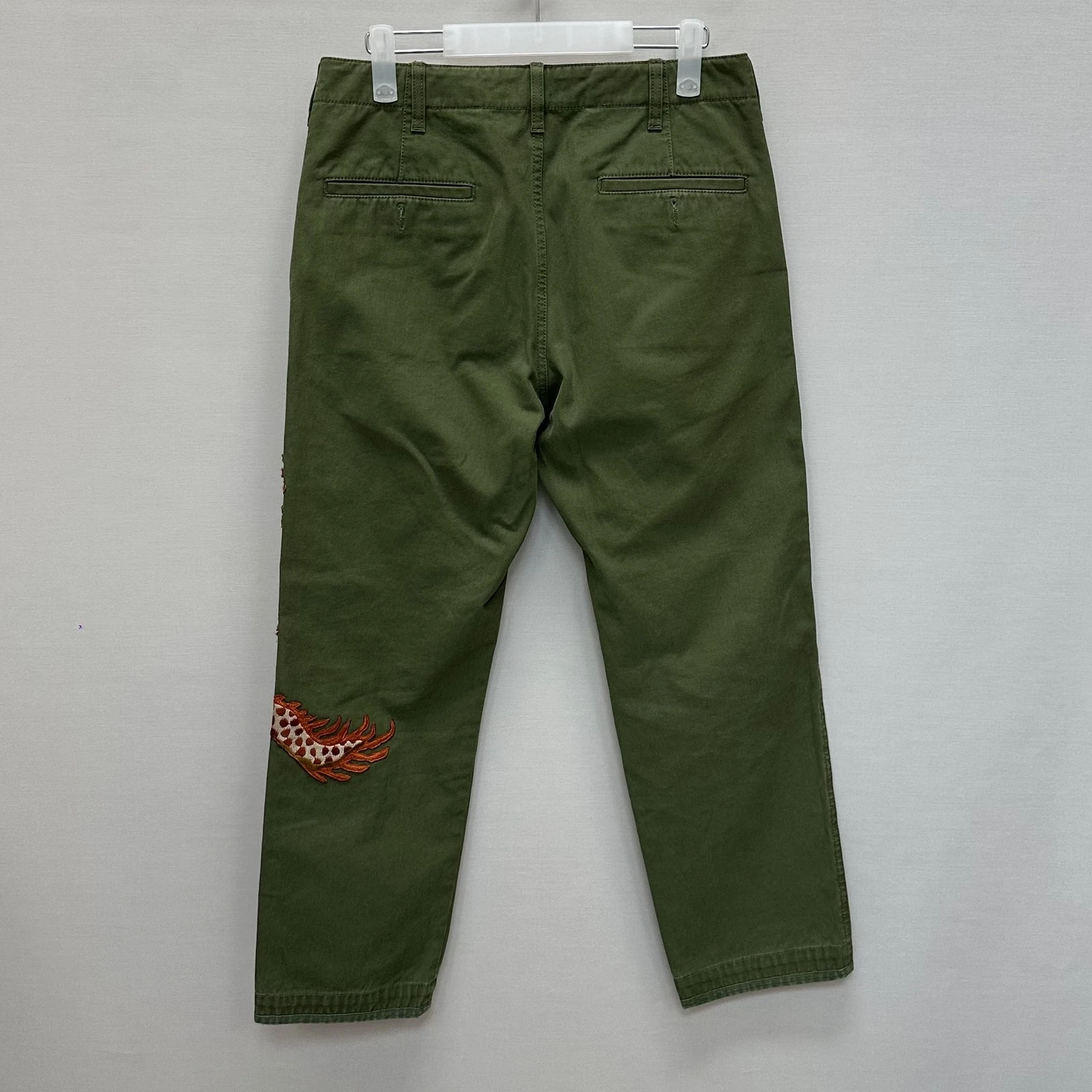 Gucci Pantalone Chino Cotone Ricamato Drago 30 138859811