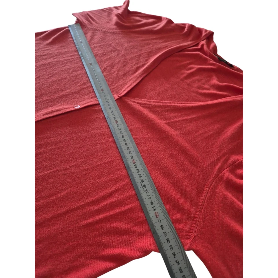 Maggie T Size 2 /20 22 Orange Lightweight Alpaca Viscose Blend Knit Cardigan - image 3 of 4