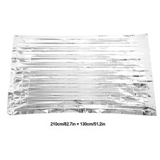 (Argent 210CMx130CM) Couvertures D'urgence PET Pliable Film Aluminisé Therm