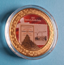 Historia Szwajcarii - 1847 Hiszpańska kolej Brötli - Medal - Miedź pozłacana