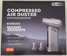 SunGod Compressed Air Duster 180000 RPM X11 Sealed