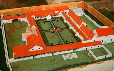 Ansichtskarte::Bignor römische Villa, Modell [J Arthur Dixon]