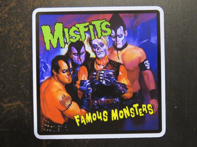 3.5'' Music STICKER ~ MISFITS: N.J. Punk Rock Band ''Famous Monsters'' ~ G. Danzig