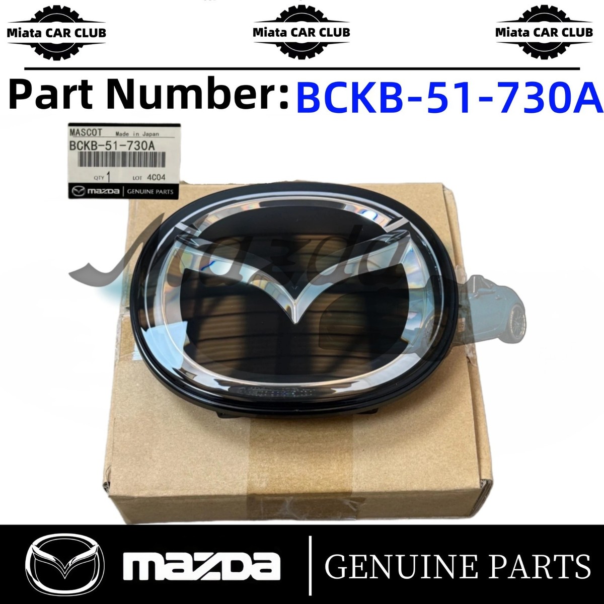 OEM 2019-2025 Mazda 3 CX-30 Front Mascot Logo Emblem Badge BCKB-51