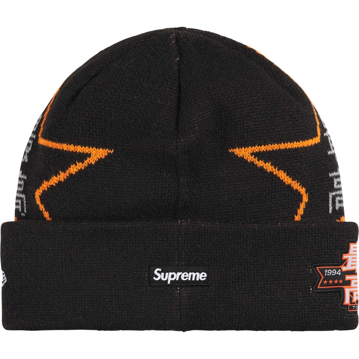 Supreme New Era® Stars Beanie Stripe Black Lavender Navy 4colors Supreme New Era® Stars Beanie Stripe Black Lavender Navy 4colors