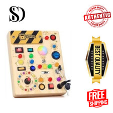 Montessori Toddler Busy Board Wooden or 1-3 Years Toys Old Sensory Toy LED