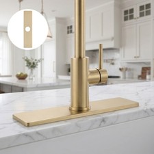 Golden Stainless Steel Sink Faucet Hole Cover Plate Durable Kitchen Faucet Cover