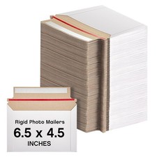 25-1000 6.5" x 4.5" Rigid Mailers Self Sealing Document Flats Cardboard Envelope