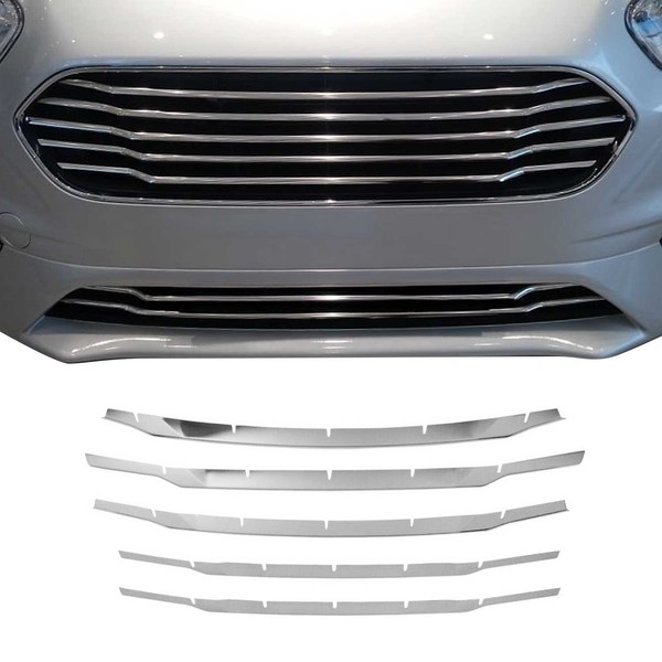 KüHlergrill Leisten FüR Ford Tourneo Transit Courier 2018-2024 Chrom Dunkel 5X-image