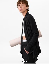 Athleta Women's PRANAYAMA RESTORE WRAP Size Small Petite Black