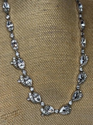 Vintage Signed Eisenberg Crystal Rhinestone Choker Collar 17 Inch