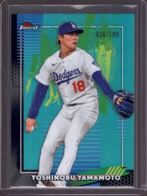 YOSHINOBU YAMAMOTO 2026 Topps Finest #26 Aqua Refractor #036/199