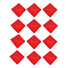 2,4,6,10,12 x "Red" Bandana 100 Cotton Paisley Head Wrap Scarf