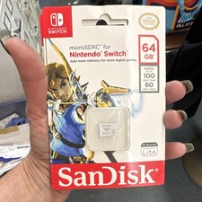 SanDisk White microSDXC 64GB Memory Card for Nintendo Switch Console