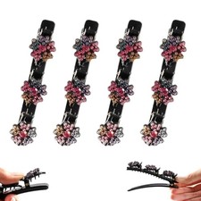 Sparkling Crystal Stone Braided Hair Clips, 2025 New Rhinestone Hair Clips 21