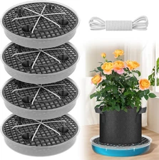 Self Watering Pot Base - 4 Pcs 12 Inch Auto Watering System for 5 Gallon Fabric 