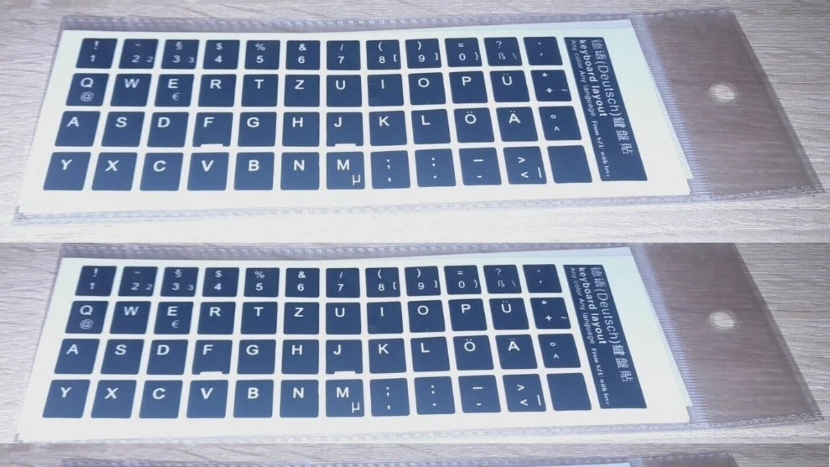 2x Tastaturaufkleber Deutsch für Laptop