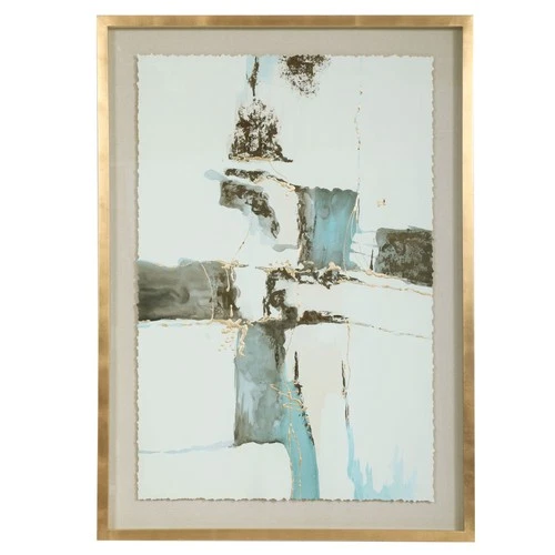 Uttermost 35373-CROSSWALK Crosswalk 53" x 38" Framed Abstract - Watercolor Blue - Picture 1 of 6