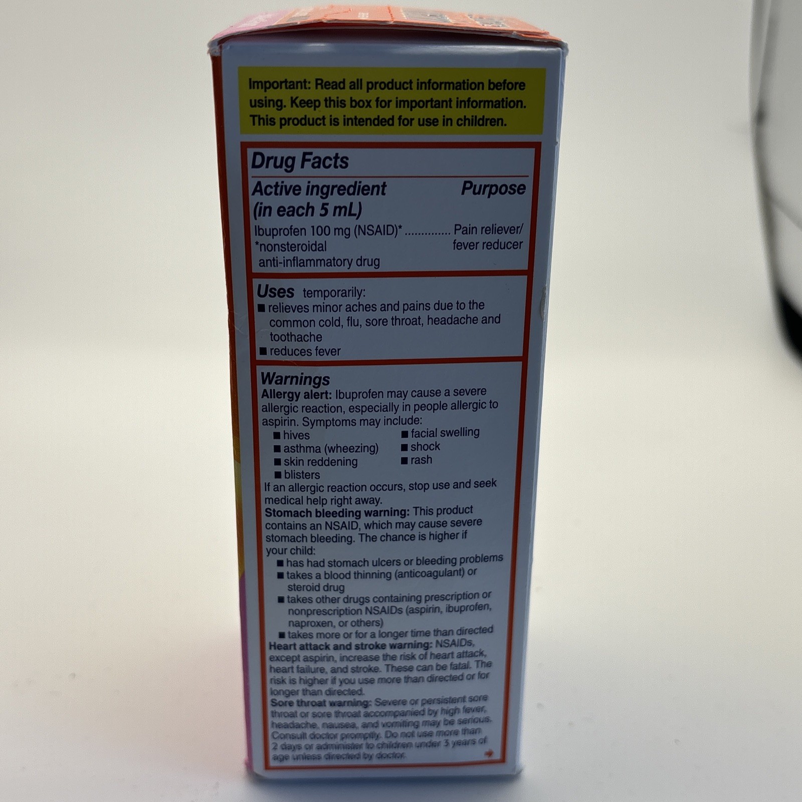 MOTRIN Children Oral Suspension Pain Relief Bubblegum - 4oz Exp.09/2027