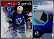 2021-22 SP Game Used HOF Legends Sweaters Jari Kurri Auto 25/25 Edmonton Oilers