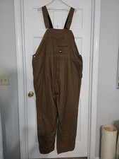 Key bib overall work NWT premium unlined duck 210.28 brown 54x32